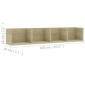 vidaXL Ράφι Τοίχου για CD Sonoma Δρυς 100 x 18 x 18 εκ. Μοριοσανίδα