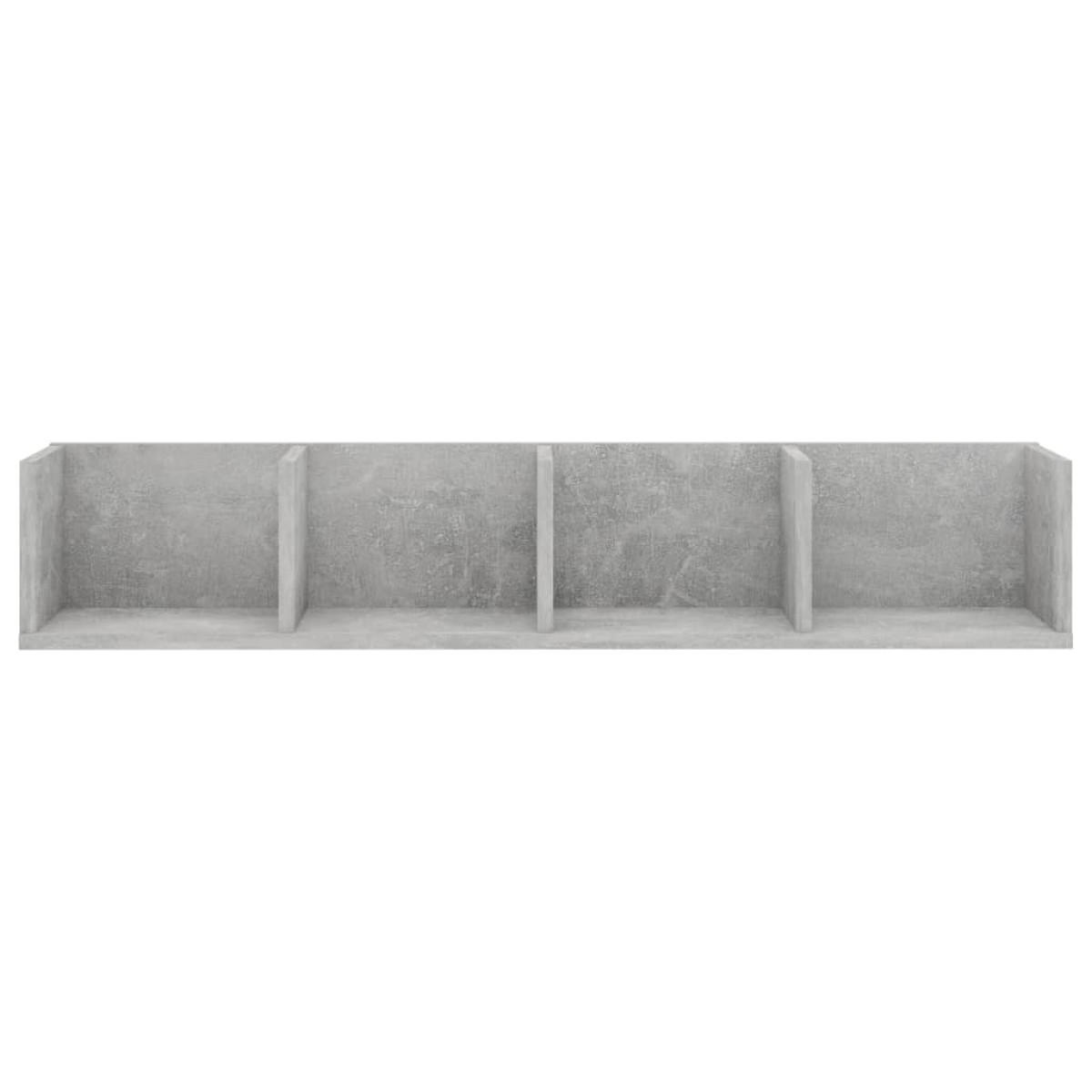 vidaXL Ράφι Τοίχου για CD Γκρι Σκυροδέματος 100x18x18 εκ. Μοριοσανίδα