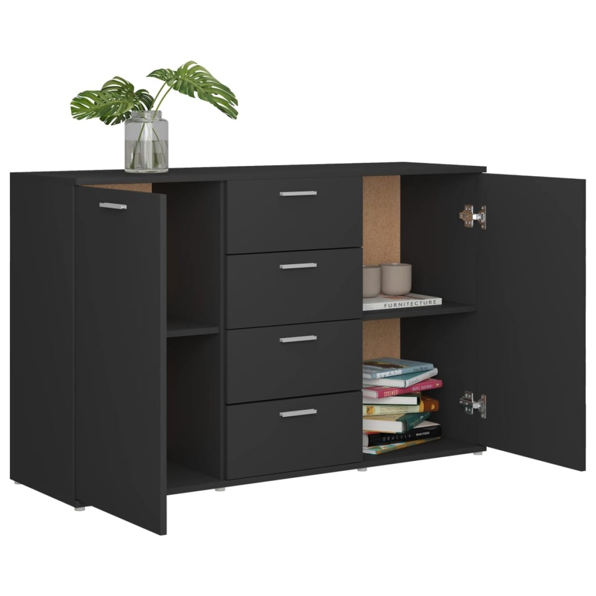 vidaXL Μπουφές Γκρι 120 x 35,5 x 75 εκ. από Μοριοσανίδα
