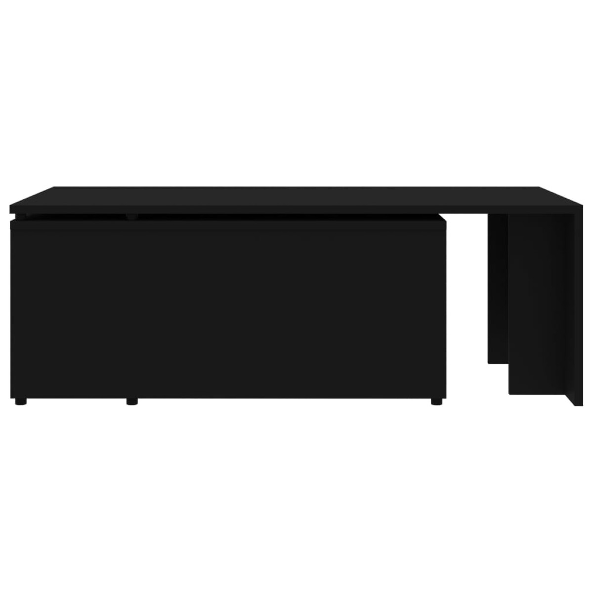 vidaXL Τραπεζάκι Σαλονιού Μαύρο 150 x 50 x 35 εκ. από Μοριοσανίδα