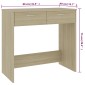 vidaXL Γραφείο Χρώμα Sonoma Δρυς 80 x 40 x 75 εκ. από Μοριοσανίδα
