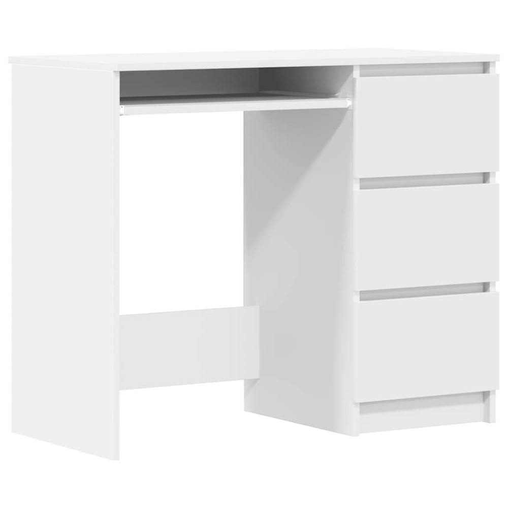 vidaXL Γραφείο Λευκό 90 x 45 x 76 εκ. από Επεξ. Ξύλο