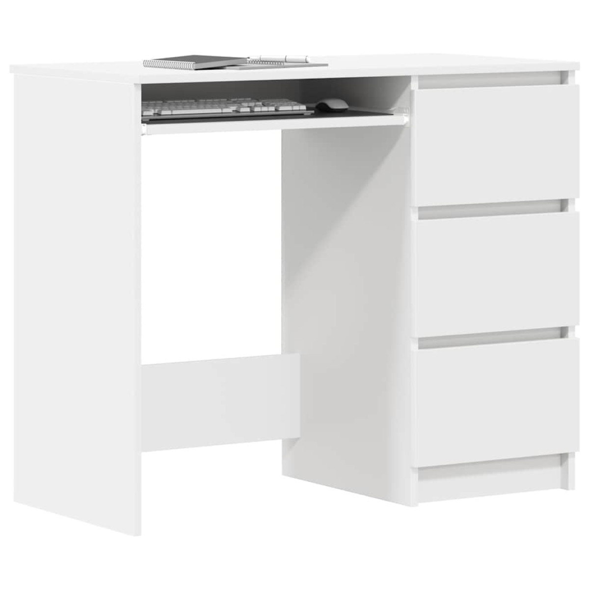vidaXL Γραφείο Λευκό 90 x 45 x 76 εκ. από Μοριοσανίδα