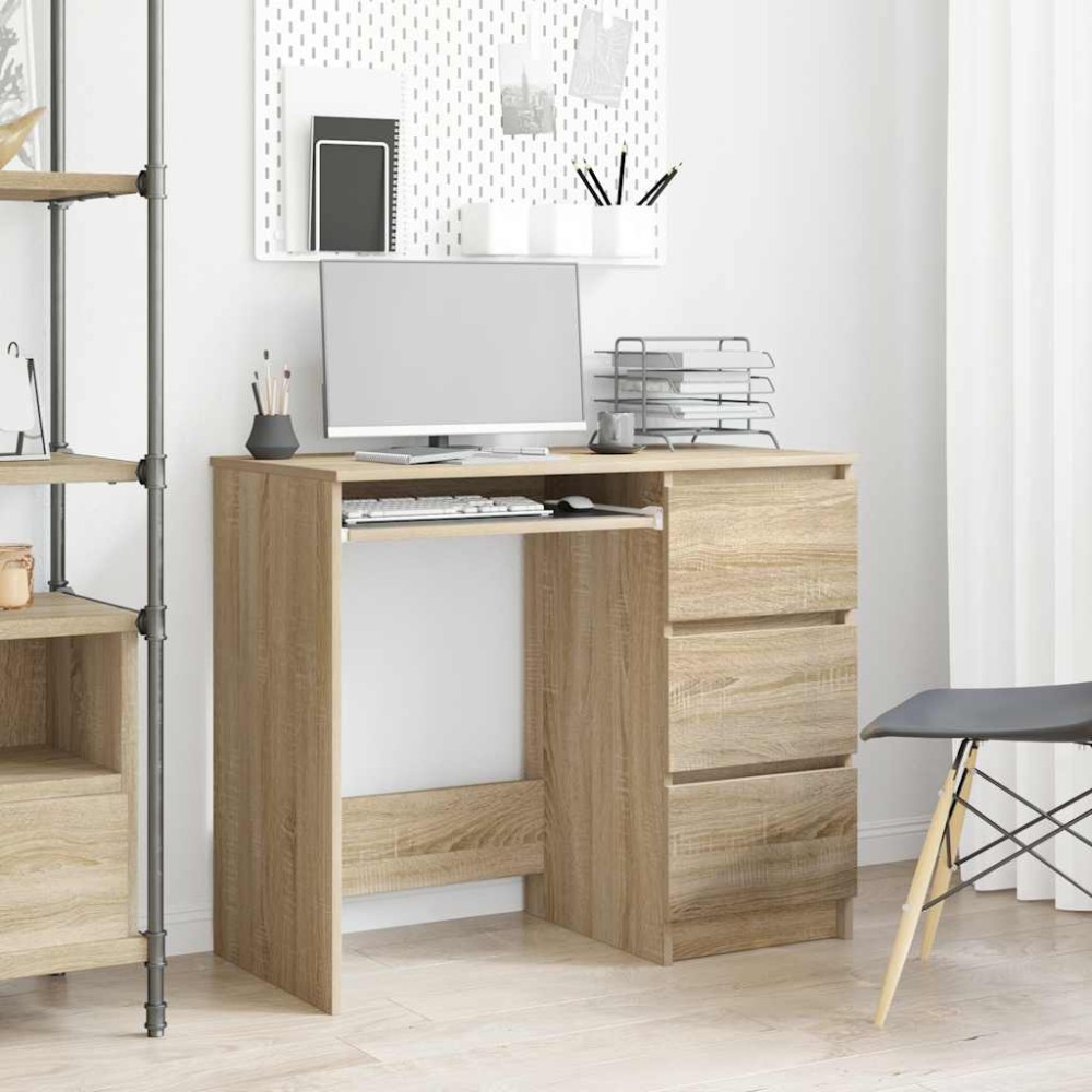 vidaXL Γραφείο Χρώμα Sonoma Δρυς 90 x 45 x 76 εκ. από Επεξ. Ξύλο