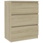 vidaXL Συρταριέρα Sonoma Δρυς 60 x 35 x 76 εκ. Επεξεργασμένο Ξύλο