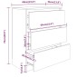 vidaXL Συρταριέρα Γκρι Σκυροδέματος 60x35x76 εκ. Επεξεργασμένο Ξύλο