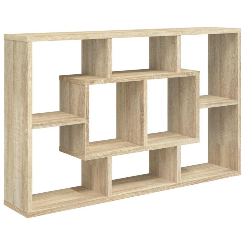 vidaXL Ραφιέρα Τοίχου Sonoma Δρυς 85x16x52,5 εκ. Επεξεργασμένο Ξύλο