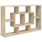 vidaXL Ραφιέρα Τοίχου Sonoma Δρυς 85x16x52,5 εκ. Επεξεργασμένο Ξύλο