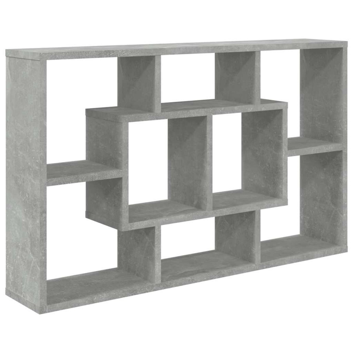 vidaXL Ραφιέρα Τοίχου Γκρι Σκυροδέματος 85x16x52,5 εκ. Επεξεργ. Ξύλο