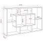 vidaXL Ραφιέρα Τοίχου Γκρι Σκυροδέματος 85x16x52,5 εκ. Επεξεργ. Ξύλο