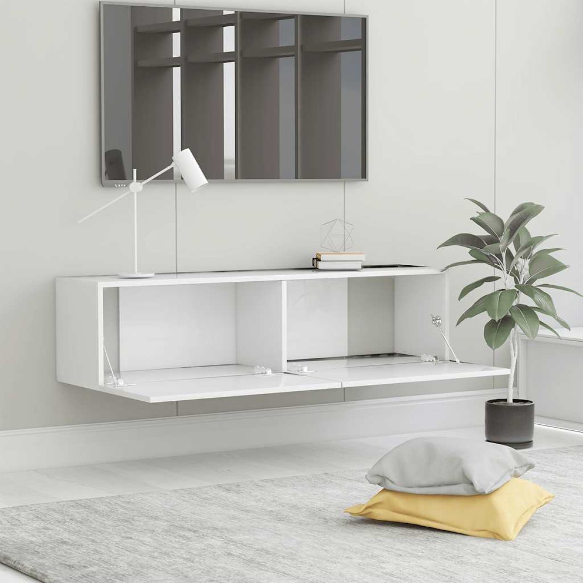 vidaXL Έπιπλο Τηλεόρασης Λευκό 120 x 30 x 30 εκ. από Μοριοσανίδα