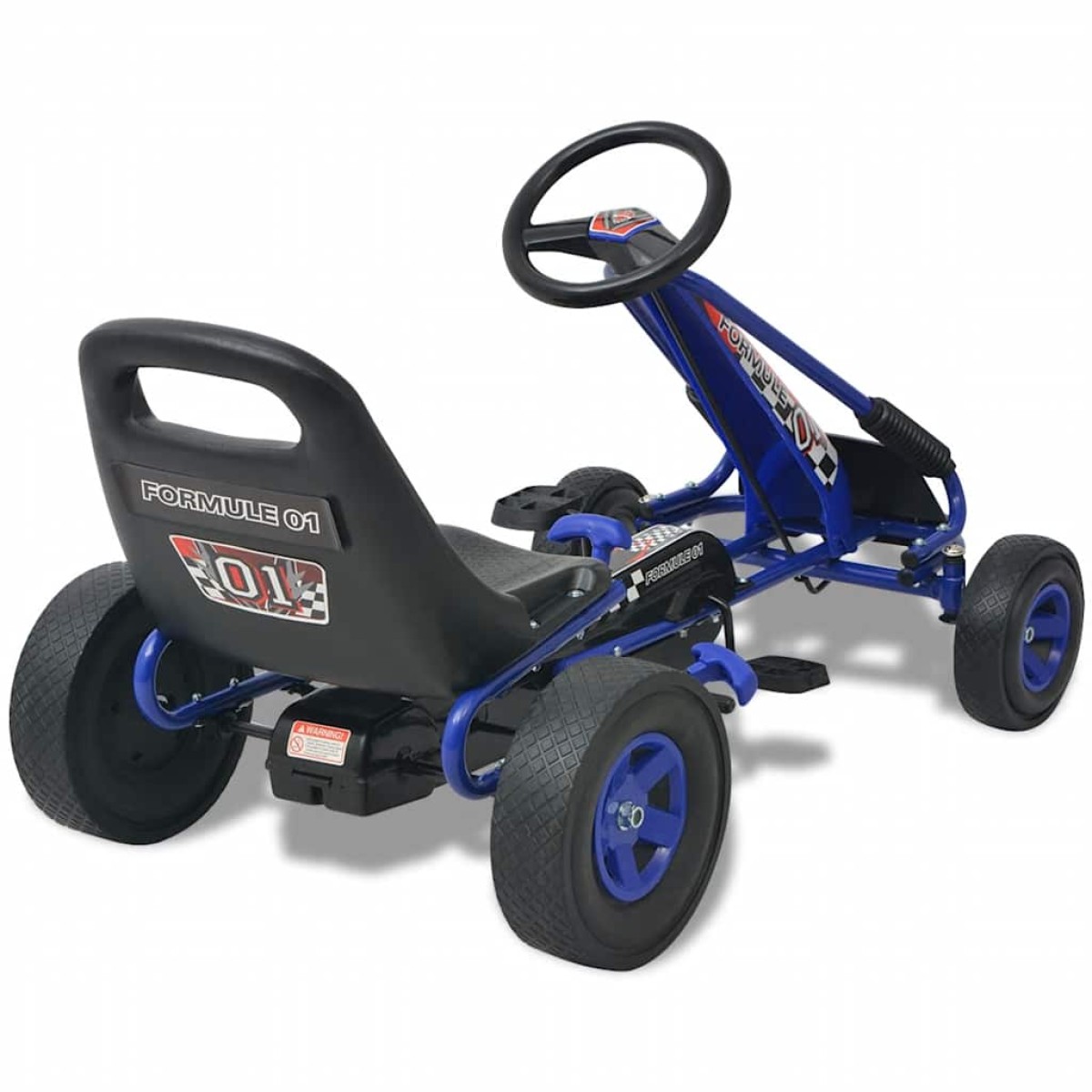vidaXL Go Kart με Πετάλια με Ρυθμιζόμενο Κάθισμα Μπλε