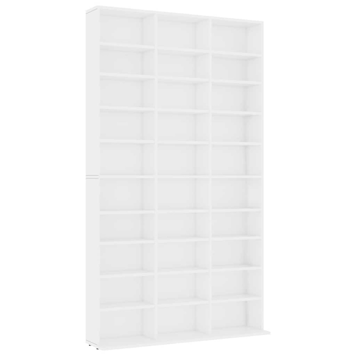 vidaXL Έπιπλο για CD Λευκό 102 x 16 x 177,5 εκ. από Επεξεργασμένο Ξύλο