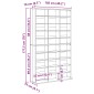 vidaXL Έπιπλο για CD Δρυς 102 x 16 x 177,5 εκ. από Επεξεργασμένο Ξύλο