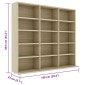 vidaXL Έπιπλο για CD Χρώμα Sonoma Δρυς 102x23x89,5 εκ. από Μοριοσανίδα