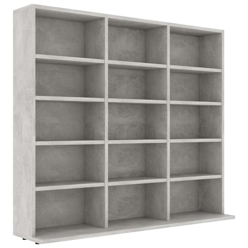 vidaXL Έπιπλο για CD Γκρι του Σκυροδέματος 100x23x89,5 εκ. Επεξ. Ξύλο