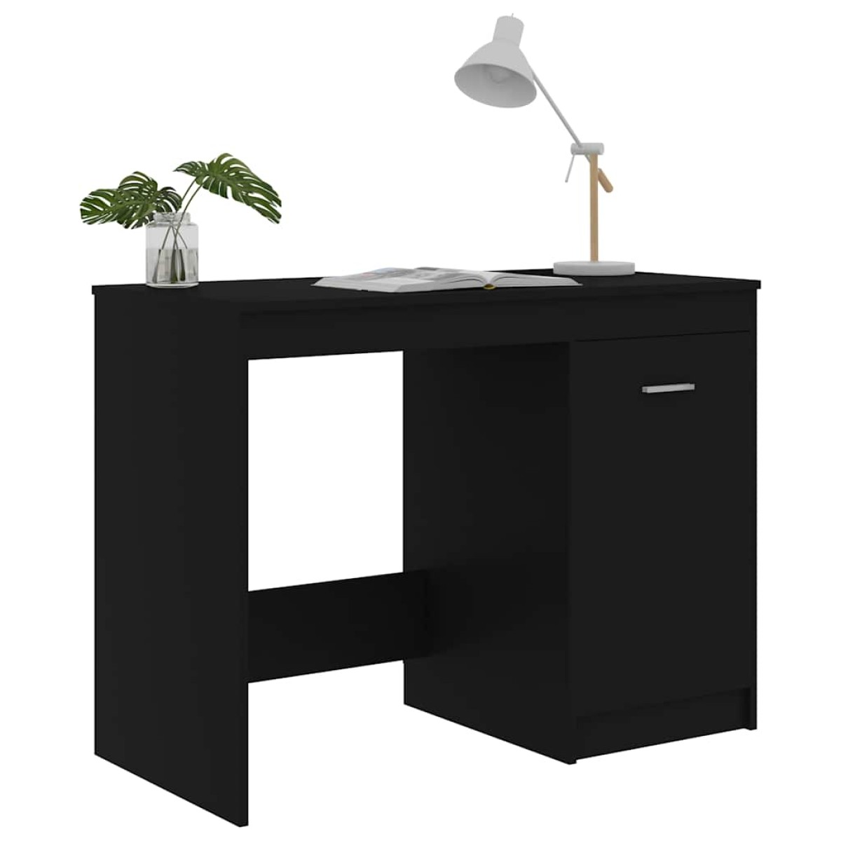 vidaXL Γραφείο Μαύρο 100 x 50 x 76 εκ. από Μοριοσανίδα