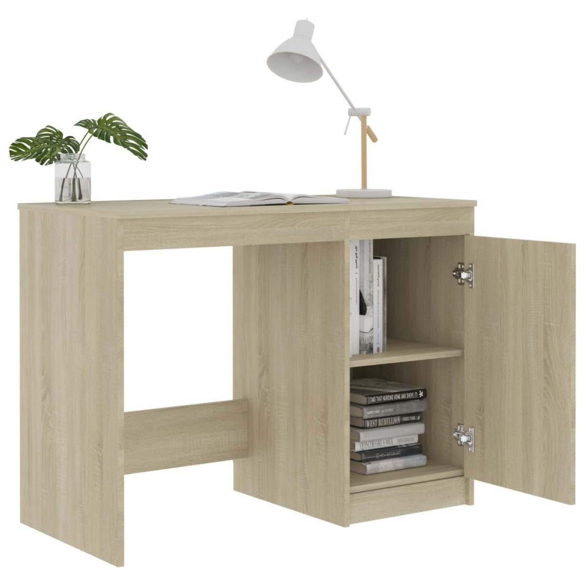 vidaXL Γραφείο Χρώμα Sonoma Δρυς 100 x 50 x 76 εκ. από Μοριοσανίδα