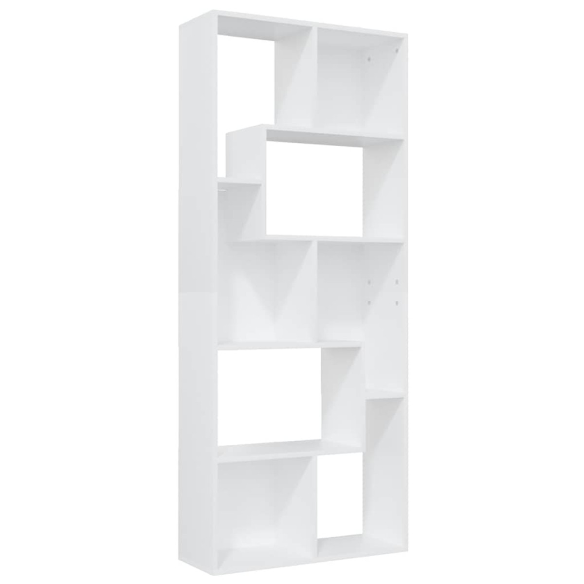 vidaXL Βιβλιοθήκη Λευκή 67 x 24 x 161 εκ. από Μοριοσανίδα