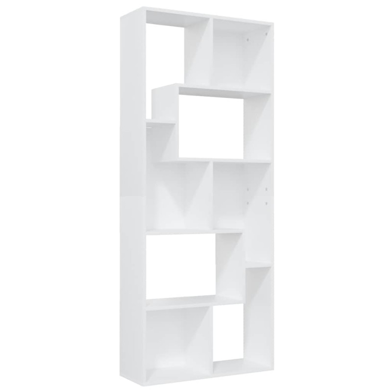 vidaXL Βιβλιοθήκη Λευκή 67 x 24 x 161 εκ. από Επεξ. Ξύλο