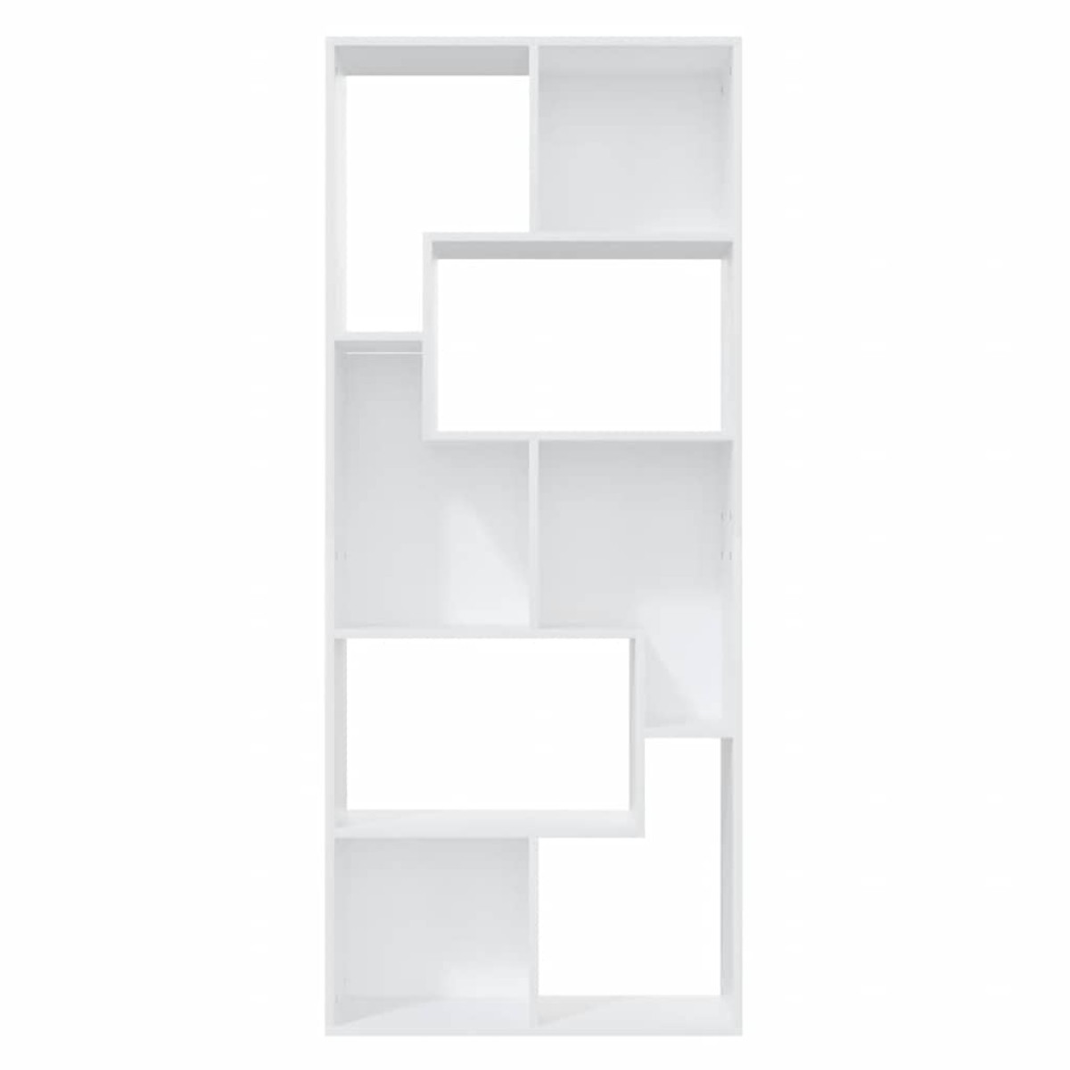 vidaXL Βιβλιοθήκη Λευκή 67 x 24 x 161 εκ. από Μοριοσανίδα