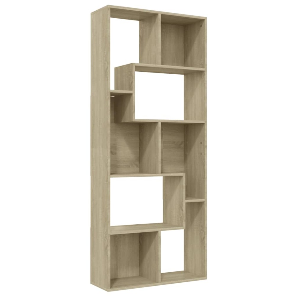 vidaXL Βιβλιοθήκη Χρώμα Sonoma Δρυς 67x24x161 εκ. από Επεξ. Ξύλο