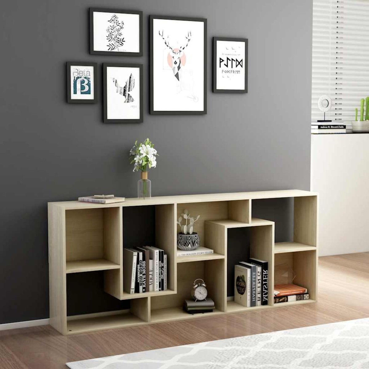 vidaXL Βιβλιοθήκη Χρώμα Sonoma Δρυς 67x24x161 εκ. από Μοριοσανίδα