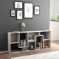 vidaXL Βιβλιοθήκη Γκρι Σκυροδέματος 67 x 24 x 161 εκ. από Μοριοσανίδα