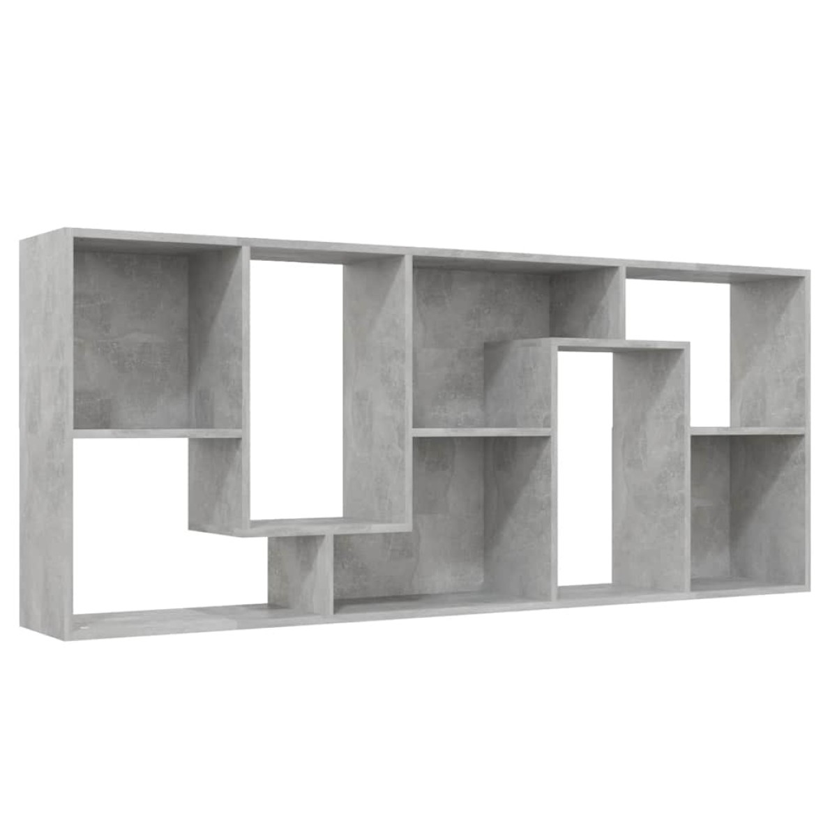 vidaXL Βιβλιοθήκη Γκρι Σκυροδέματος 67 x 24 x 161 εκ. από Μοριοσανίδα