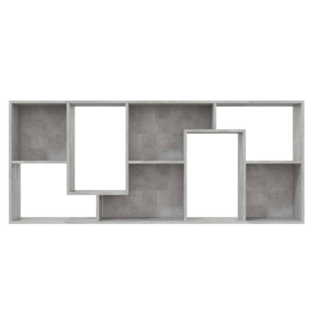 vidaXL Βιβλιοθήκη Γκρι Σκυροδέματος 67 x 24 x 161 εκ. από Μοριοσανίδα