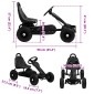 vidaXL Go Kart με Πετάλια και Λάστιχα Πεπιεσμένου Αέρα Μαύρο