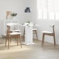 vidaXL Τραπέζι Bistro Λευκό 60 x 60 x 75 εκ. Μοριοσανίδα