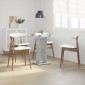 vidaXL Τραπέζι Bistro Γκρι Σκυροδέματος 60 x 60 x 75 εκ. Μοριοσανίδα