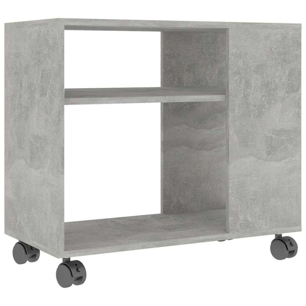 vidaXL Τραπέζι Βοηθητικό Γκρι Σκυροδ. 70x35x60,5 εκ. Επεξεργασμένο Ξύλο