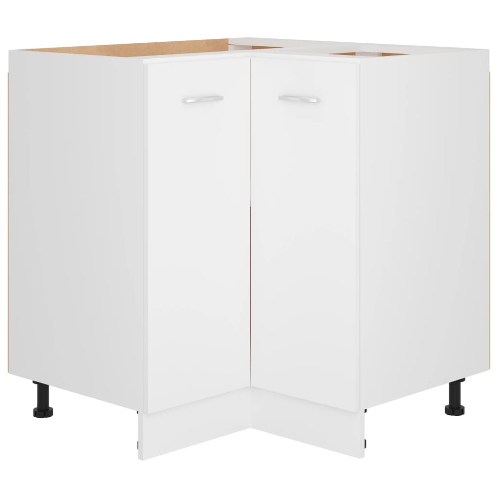 vidaXL Γωνιακό Ντουλάπι "Lyon" Λευκό 75,5x75,5x81,5 εκ. από Τεχνητό Ξύλο