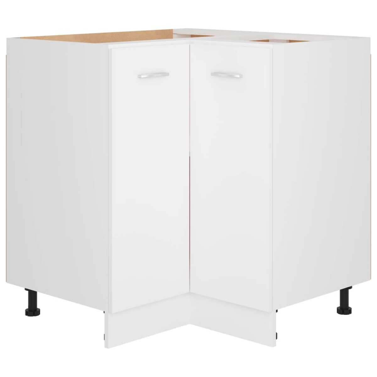 vidaXL Ντουλάπι Δαπέδου Γωνιακό Λευκό 75,5x75,5x80,5 εκ. Μοριοσανίδα