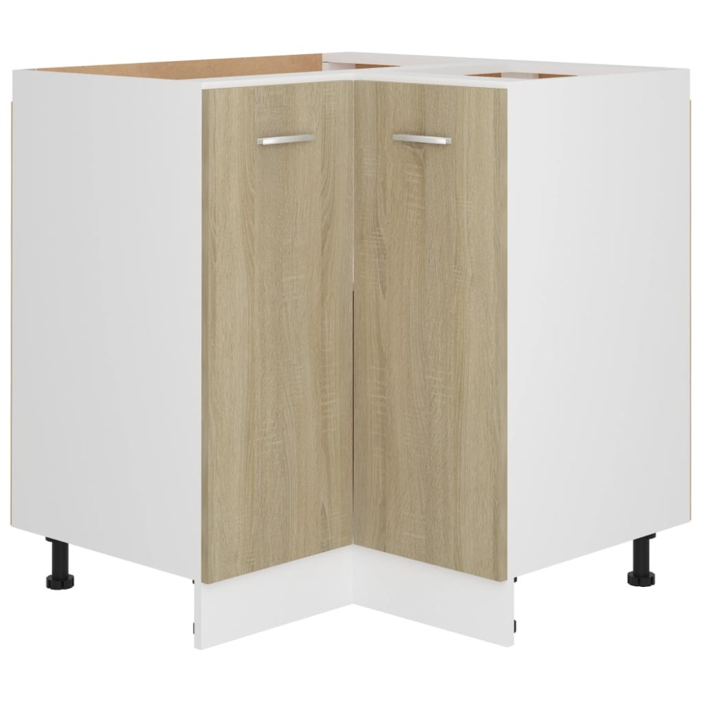 vidaXL Γωνιακό Ντουλάπι "Lyon" σε Χρώμα Sonoma Δρυς 75,5x75,5x81,5 εκ. από Τεχνητό Ξύλο