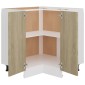 vidaXL Ντουλάπι Δαπέδου Γωνιακό Sonoma Δρυς 75,5x75,5x80,5 εκ.