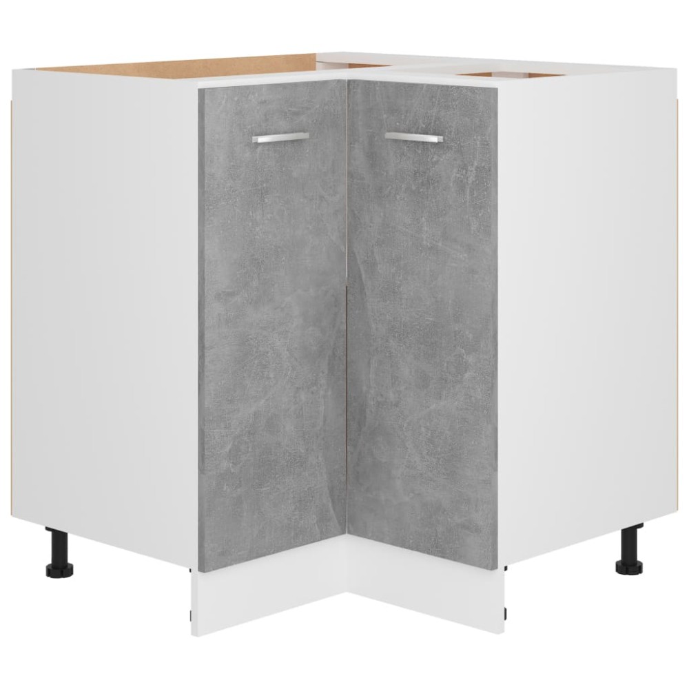 vidaXL Γωνιακό Ντουλάπι "Lyon" Γκρι Σκυρόδεμα 75,5x75,5x81,5 εκ. από Τεχνητό Ξύλο