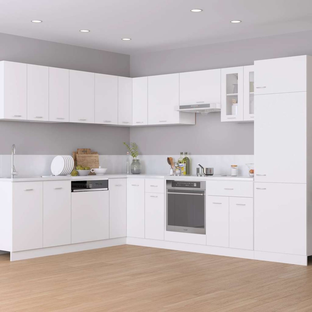 vidaXL Ντουλάπι για Φούρνο Λευκό 60x46x81,5 εκ. Μοριοσανίδα