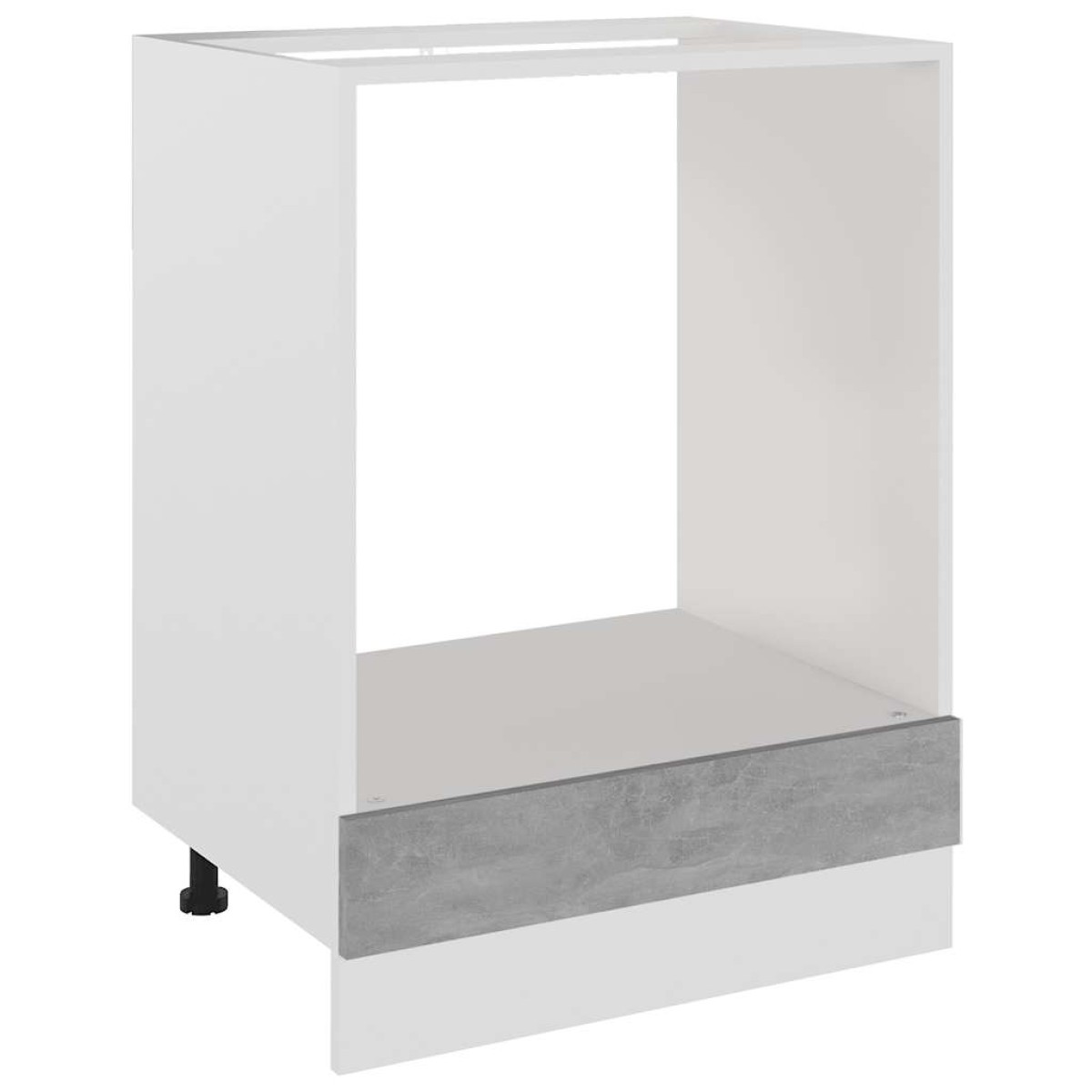 vidaXL Ντουλάπι για Φούρνο Γκρι Σκυροδέματος 60x46x81,5 εκ Μοριοσανίδα
