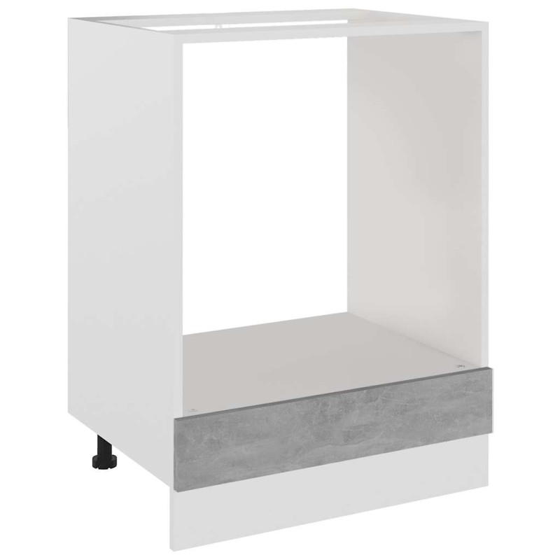 vidaXL Ντουλάπι Φούρνου "Riga" Γκρι Σκυρόδεμα 60x46x81,5 εκ. από Τεχνητό Ξύλο
