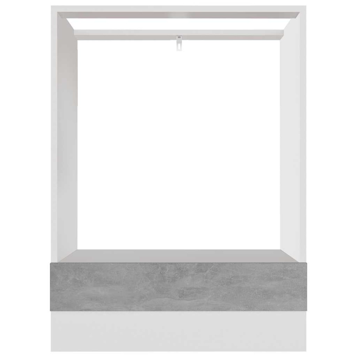 vidaXL Ντουλάπι για Φούρνο Γκρι Σκυροδέματος 60x46x81,5 εκ Μοριοσανίδα
