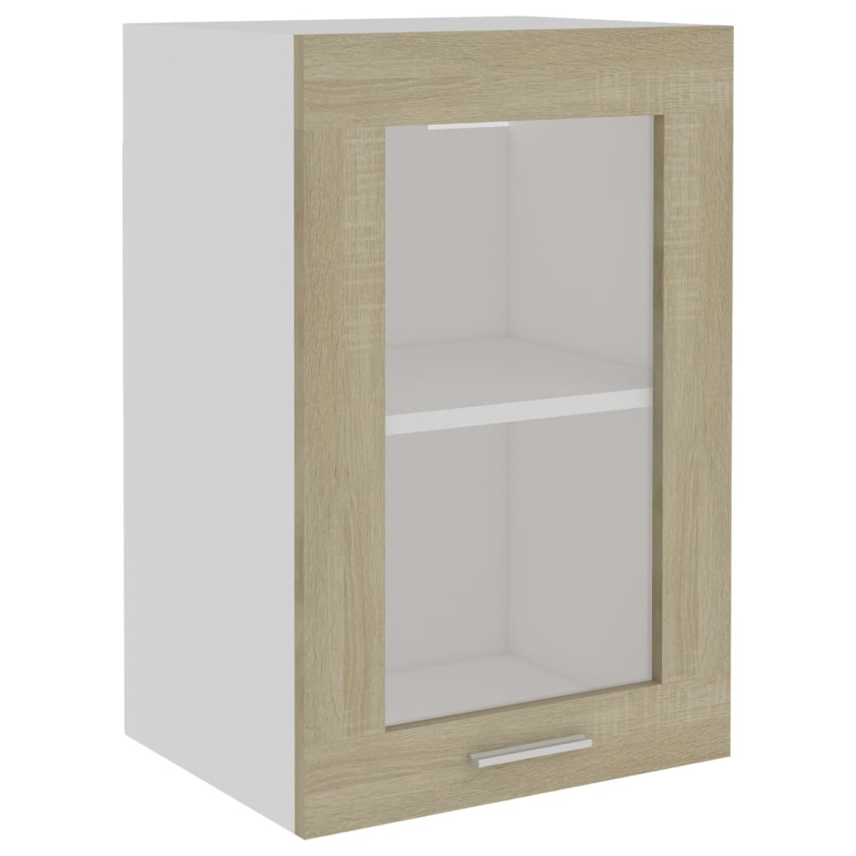 vidaXL Ντουλάπι Κρεμαστό με Τζάμι Sonoma Δρυς 40x31x60 εκ. Μοριοσανίδα
