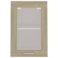 vidaXL Ντουλάπι Κρεμαστό με Τζάμι Sonoma Δρυς 40x31x60 εκ. Μοριοσανίδα
