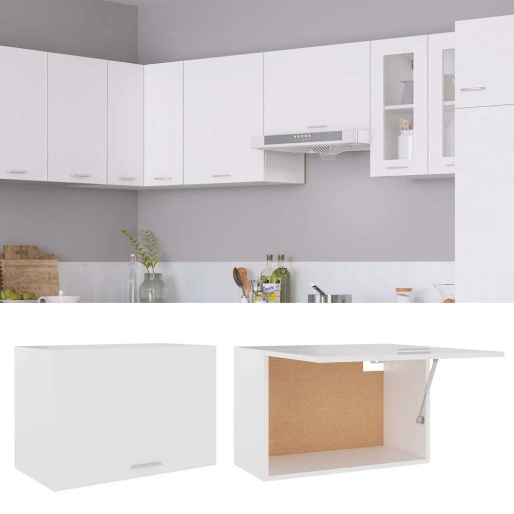 vidaXL Κρεμαστό Ντουλάπι "Lyon" Λευκό 60x31x40 εκ. από Τεχνητό Ξύλο