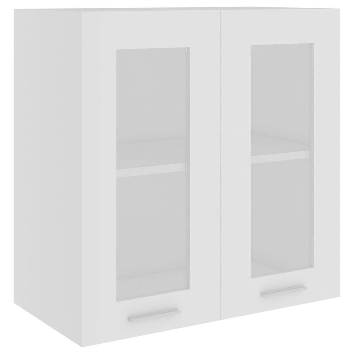 vidaXL Ντουλάπι Κρεμαστό με Τζάμι Λευκό 60x31x60 εκ. Μοριοσανίδα