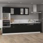 vidaXL Ντουλάπι Κρεμαστό με Τζάμι Μαύρο 80x31x60 εκ. Μοριοσανίδα
