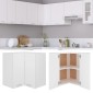 vidaXL Ντουλάπι Γωνία Κρεμαστό Λευκό 57x57x60 εκ. από Μοριοσανίδα