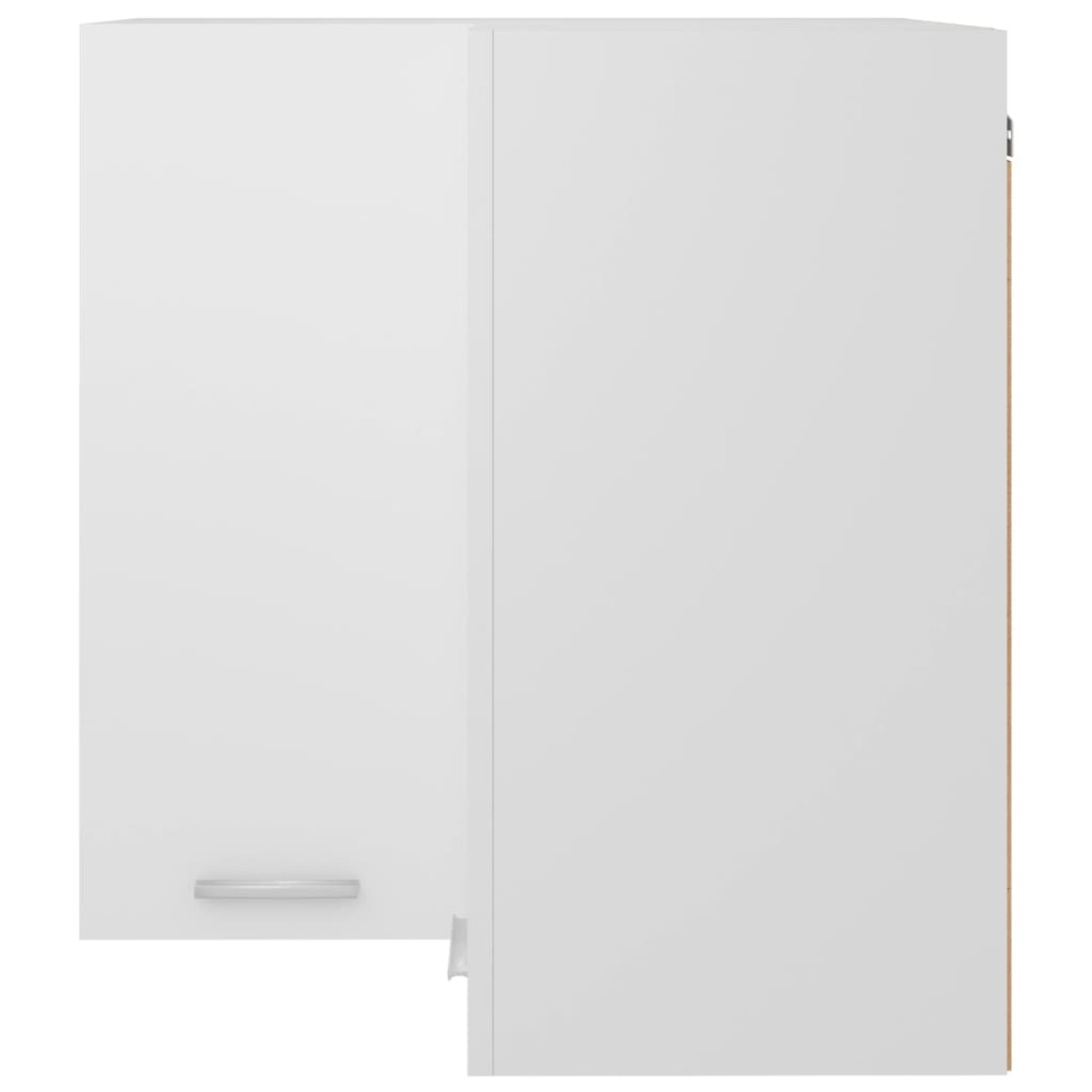 vidaXL Ντουλάπι Γωνία Κρεμαστό Λευκό 57x57x60 εκ. από Μοριοσανίδα